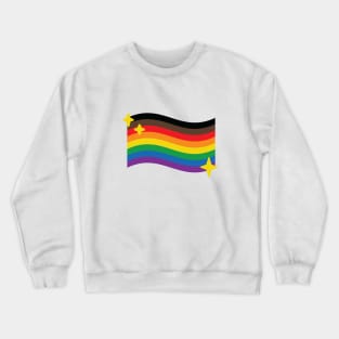 Gay Pride Flag Sparkle Emoji Crewneck Sweatshirt